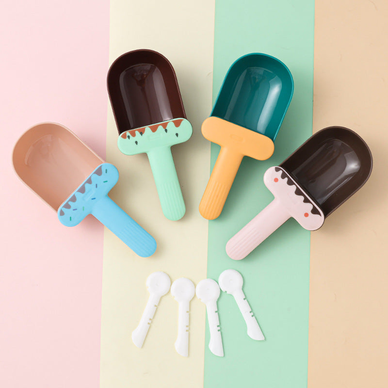 Futterschaufel 2-in-1 mit Dosierlöffel & Beutelclip – Praktisches Futterzubehör für Hunde & Katzen