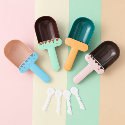 Futterschaufel 2-in-1 mit Dosierlöffel & Beutelclip – Praktisches Futterzubehör für Hunde & Katzen