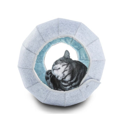 Faltbarer Katzentunnel mit Höhle – Multifunktionales Spielzeug & Bett für Katzen