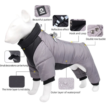 Wasserdichte Winterjacke für Hunde – Warm & Gefüttert für Chihuahua, Bulldogge & Mops