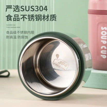 Thermische Edelstahl Lunchbox - Doppelwandig isoliert für Büro & Schule