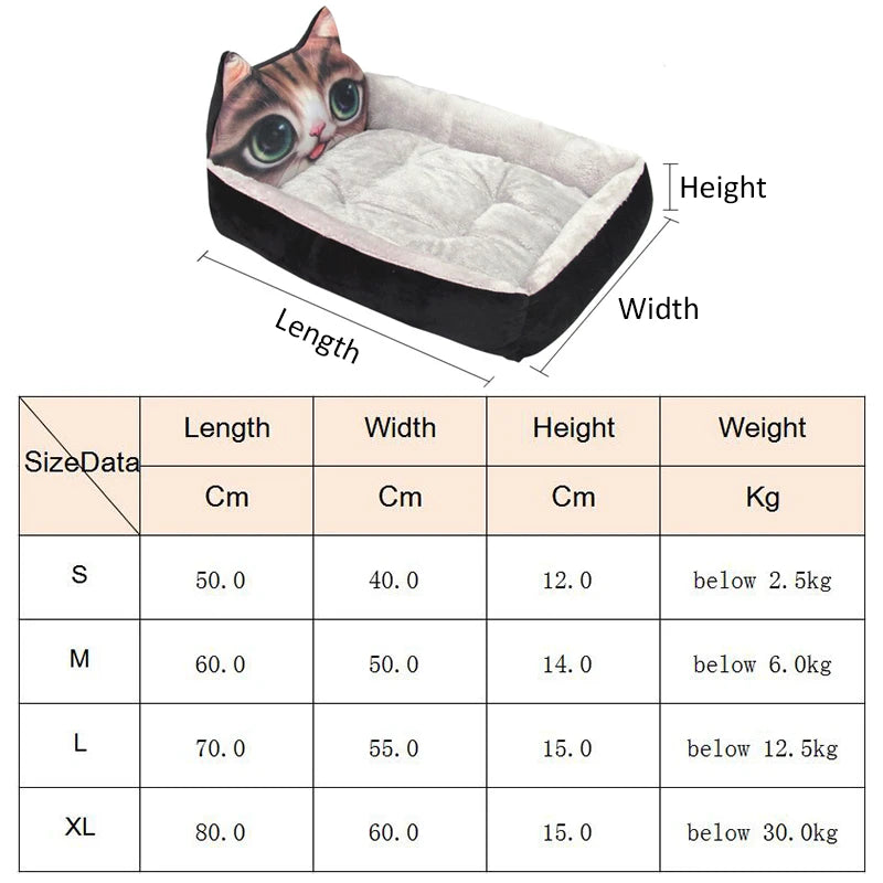 Haustierbett Winter-warm - Waschbares Sofa für Hunde & Katzen bis 6kg