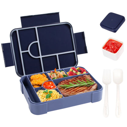 Bento Lunchbox 1330ml - Auslaufsicher mit Fächern für Büro & Schule