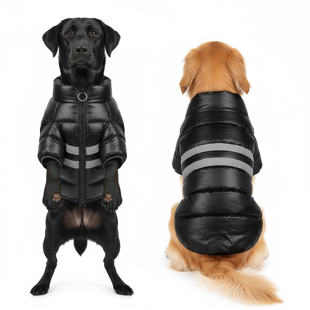 Wasserfeste Winterjacke für Hunde – warm, reflektierend & winddicht