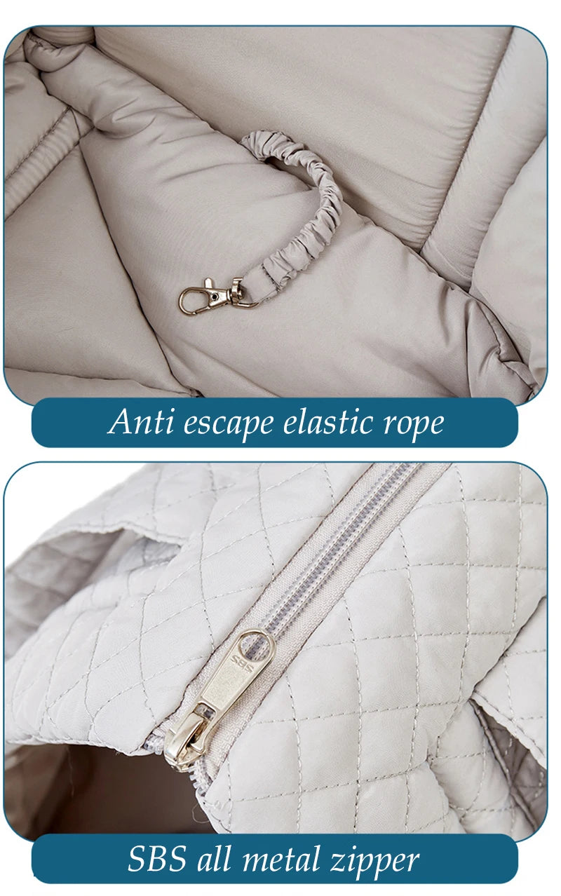 Haustier-Handtasche Katzen - Gesteppte Schultertasche für Herbst & Winter