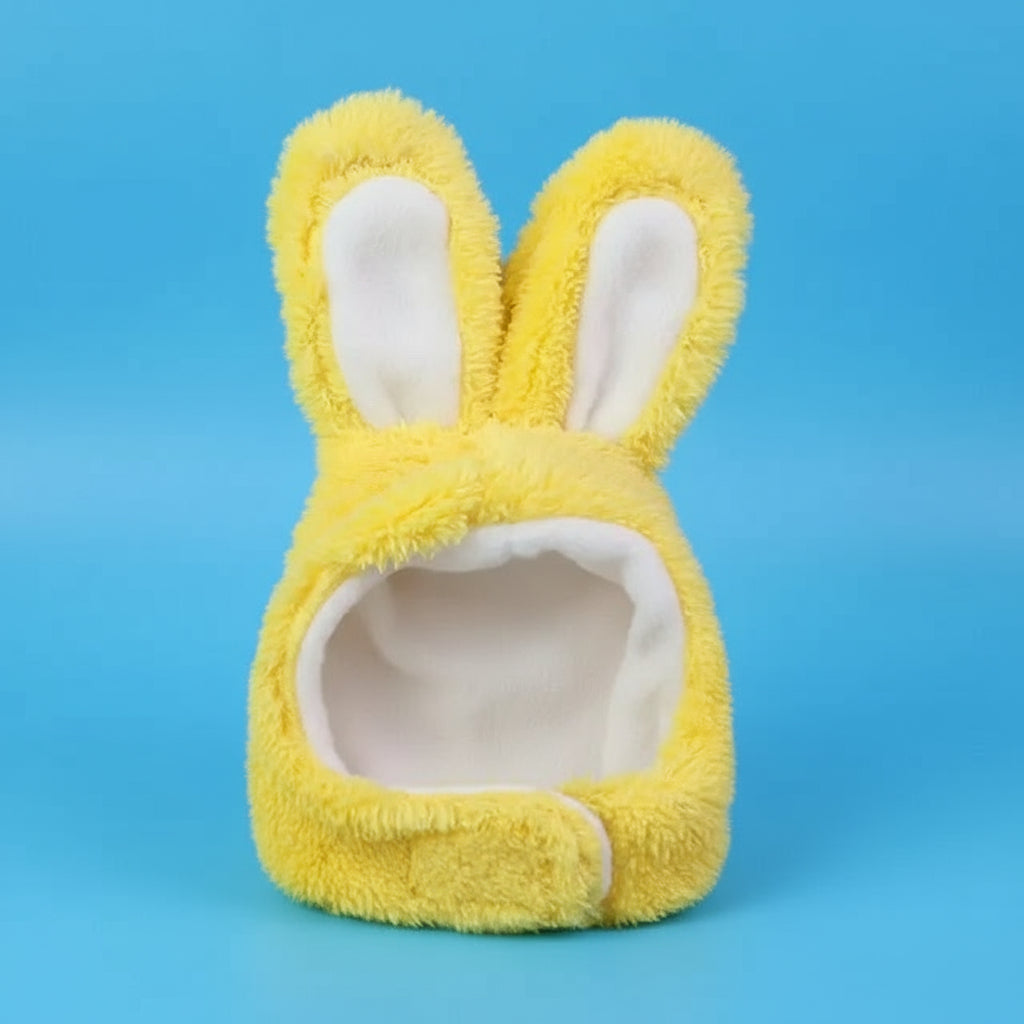 Katzen & kleine Hunde – Plüsch-Hasenohren Mütze, verstellbar