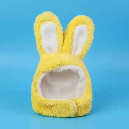 Katzen & kleine Hunde – Plüsch-Hasenohren Mütze, verstellbar