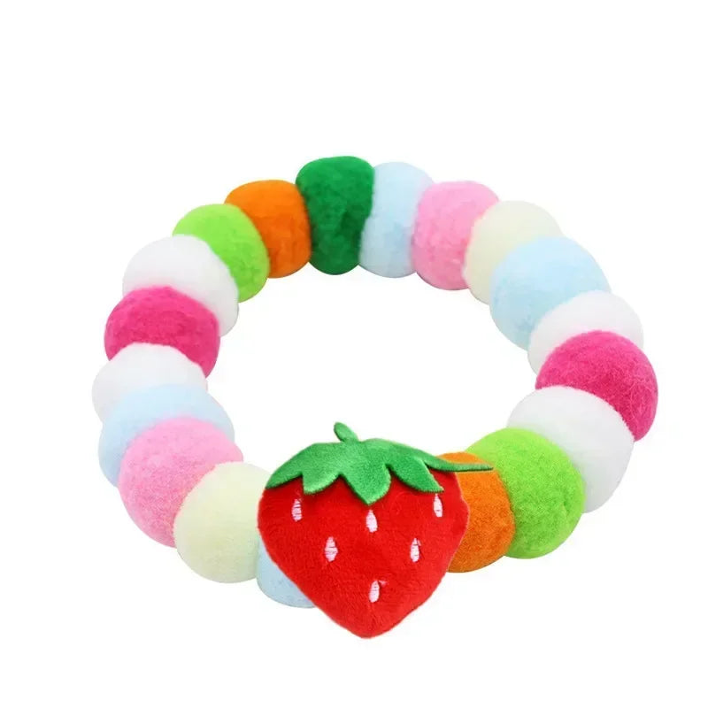 Haustier-Halstuch mit Pompons - Niedliches Halsband für Hunde & Katzen