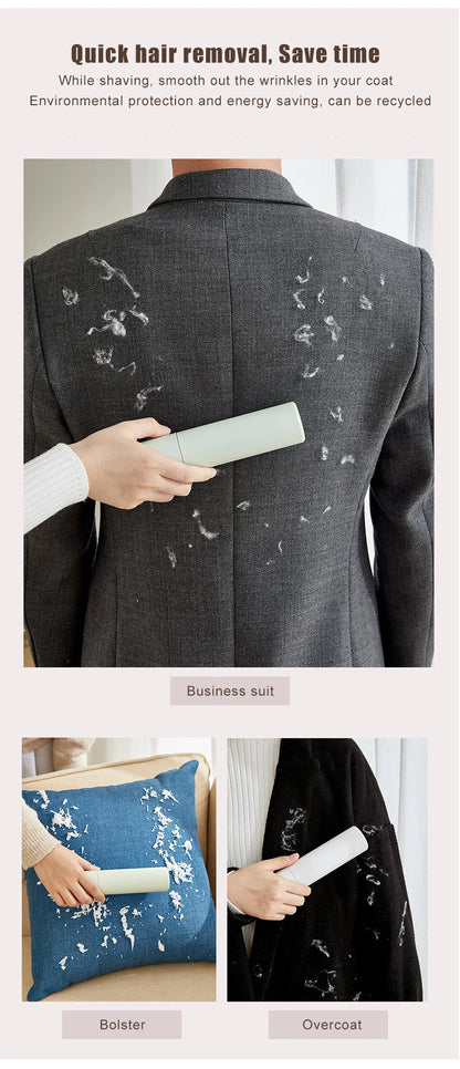 2-in-1 Pet Hair Remover Lint Roller - Reusable &amp; Self-Cleaning for Clothes &amp; Furniture