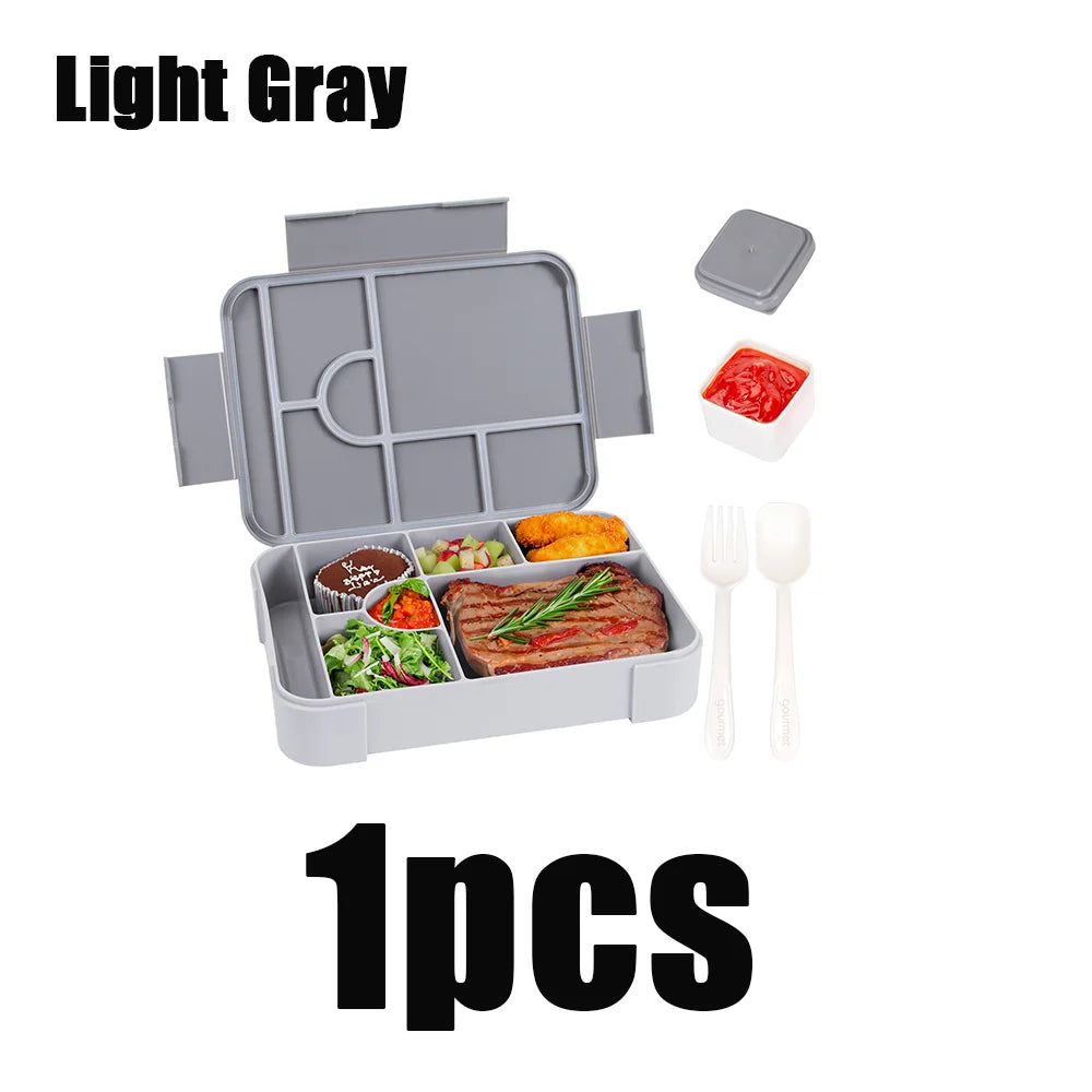 Bento Lunchbox 1330ml - Auslaufsicher mit Fächern für Büro & Schule