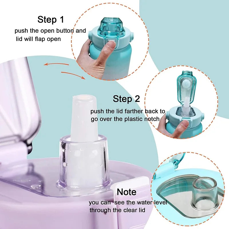 2L Sport-Trinkflasche mit Zeitmarkierung – XXL Wasserflasche für Fitness & Outdoor