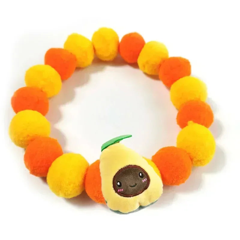 Haustier-Halstuch mit Pompons - Niedliches Halsband für Hunde & Katzen