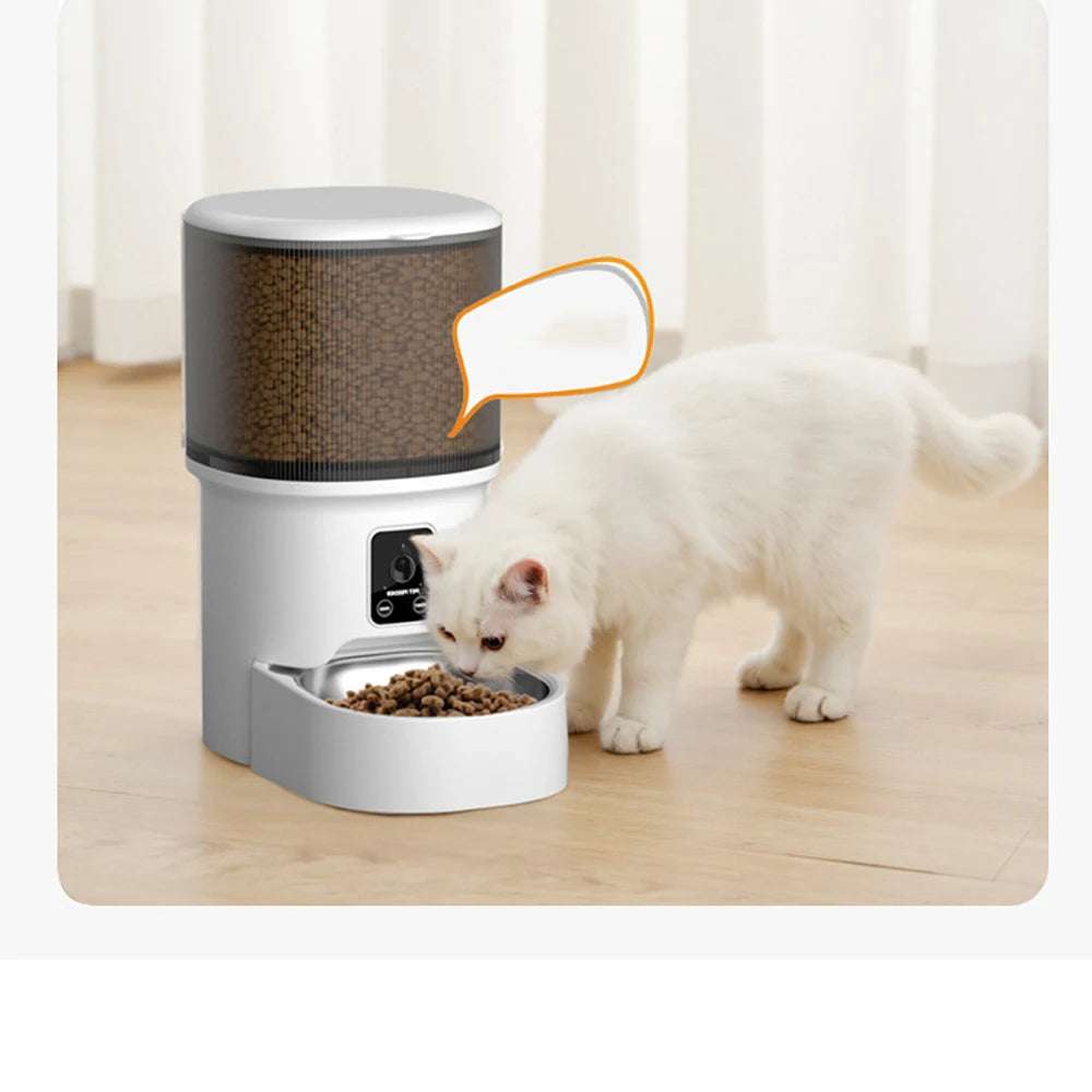 Automatischer Futterautomat 4L mit WIFI & Kamera - App-Steuerung für Katzen & Hunde