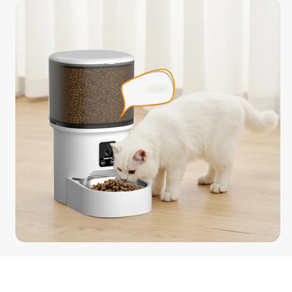 Automatischer Futterautomat 4L mit WIFI & Kamera - App-Steuerung für Katzen & Hunde