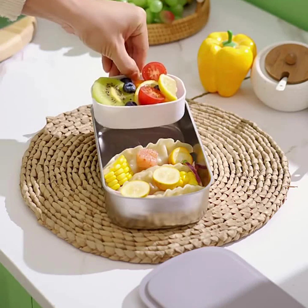 Elektrische Lunchbox - Warmhaltefunktion ohne Wasser | Edelstahl