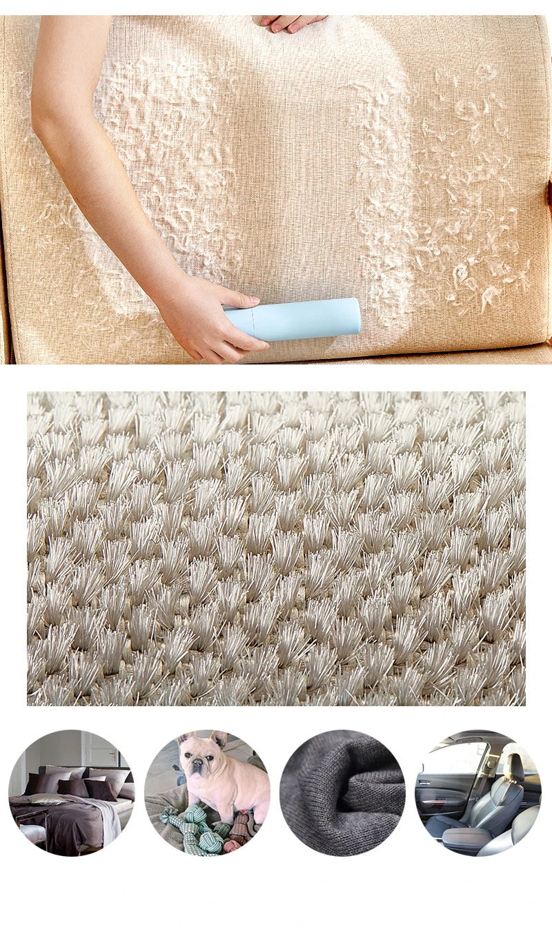 2-in-1 Pet Hair Remover Lint Roller - Reusable &amp; Self-Cleaning for Clothes &amp; Furniture