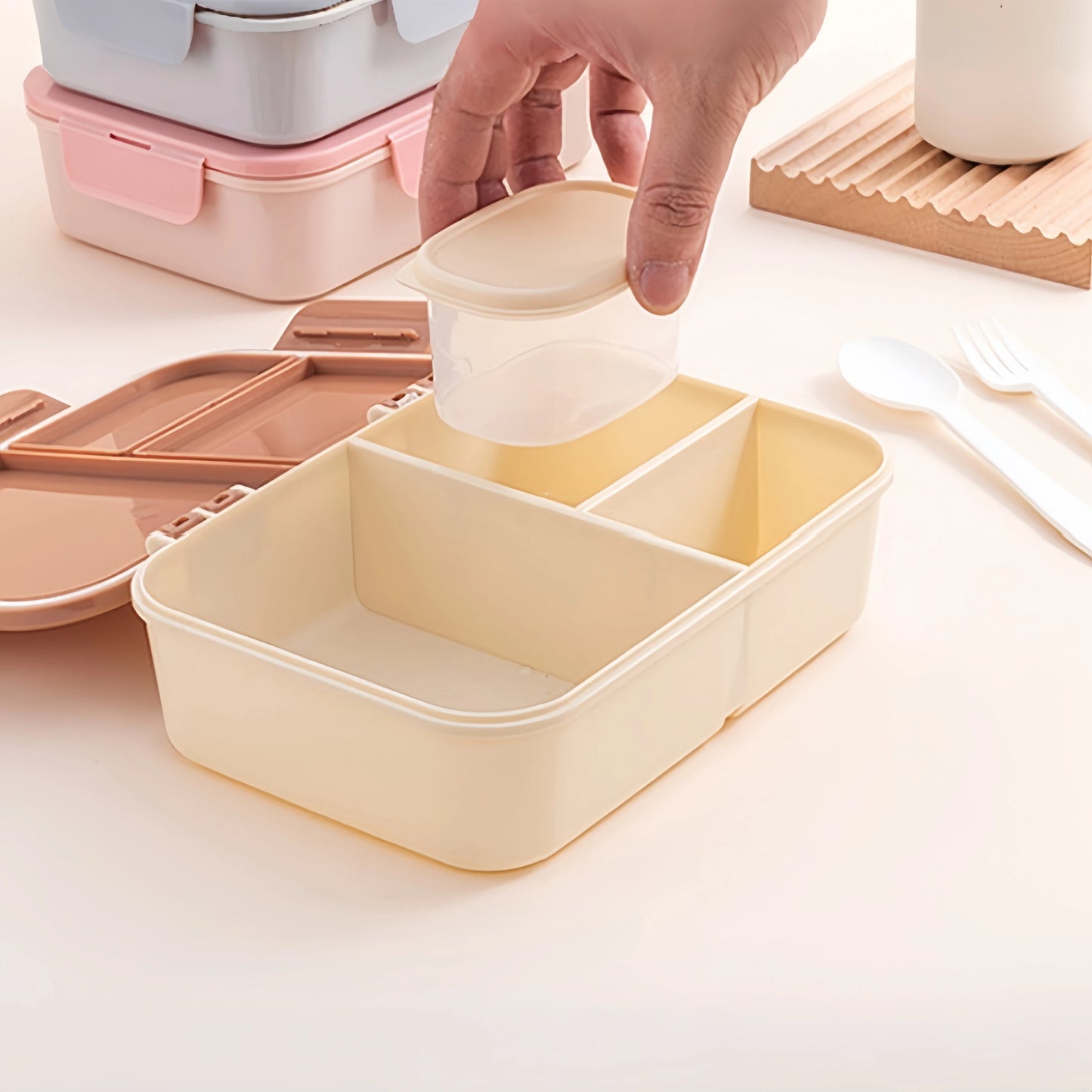 Lunchbox 1200ml Auslaufsicher - Flip-Top Bento Box für Büro & Outdoor