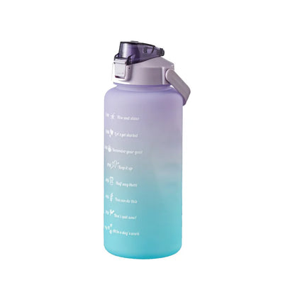 2L Sport-Trinkflasche mit Zeitmarkierung – XXL Wasserflasche für Fitness & Outdoor