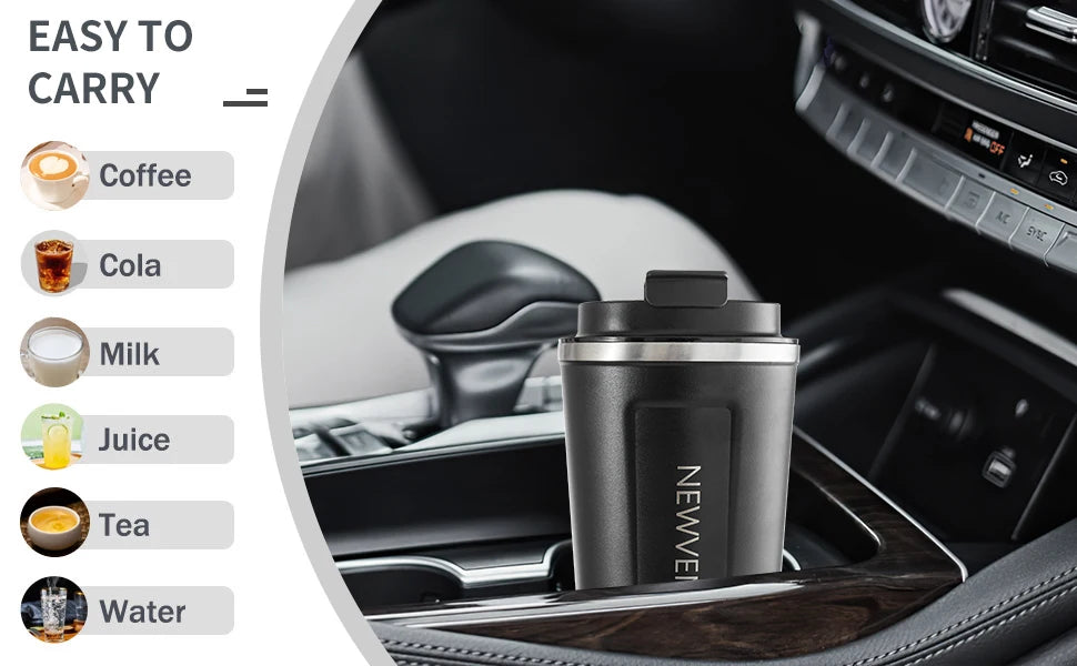 Edelstahl Thermobecher 510ml mit LED Temperaturanzeige – Auslaufsicher to go