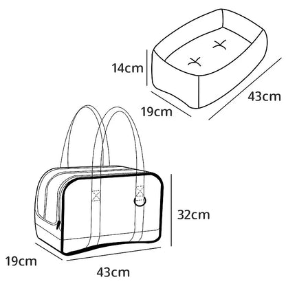 Haustier-Tragetasche Klein - Atmungsaktiv für Hunde & Katzen bis 6kg