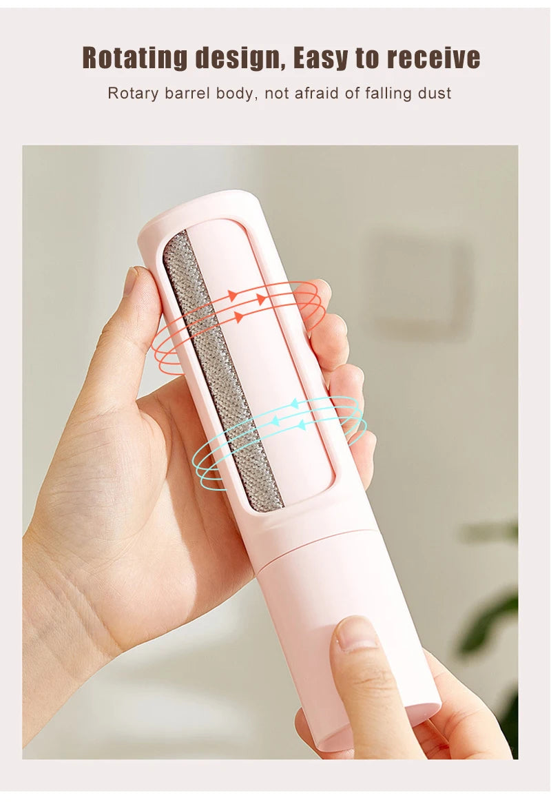 2-in-1 Pet Hair Remover Lint Roller - Reusable &amp; Self-Cleaning for Clothes &amp; Furniture