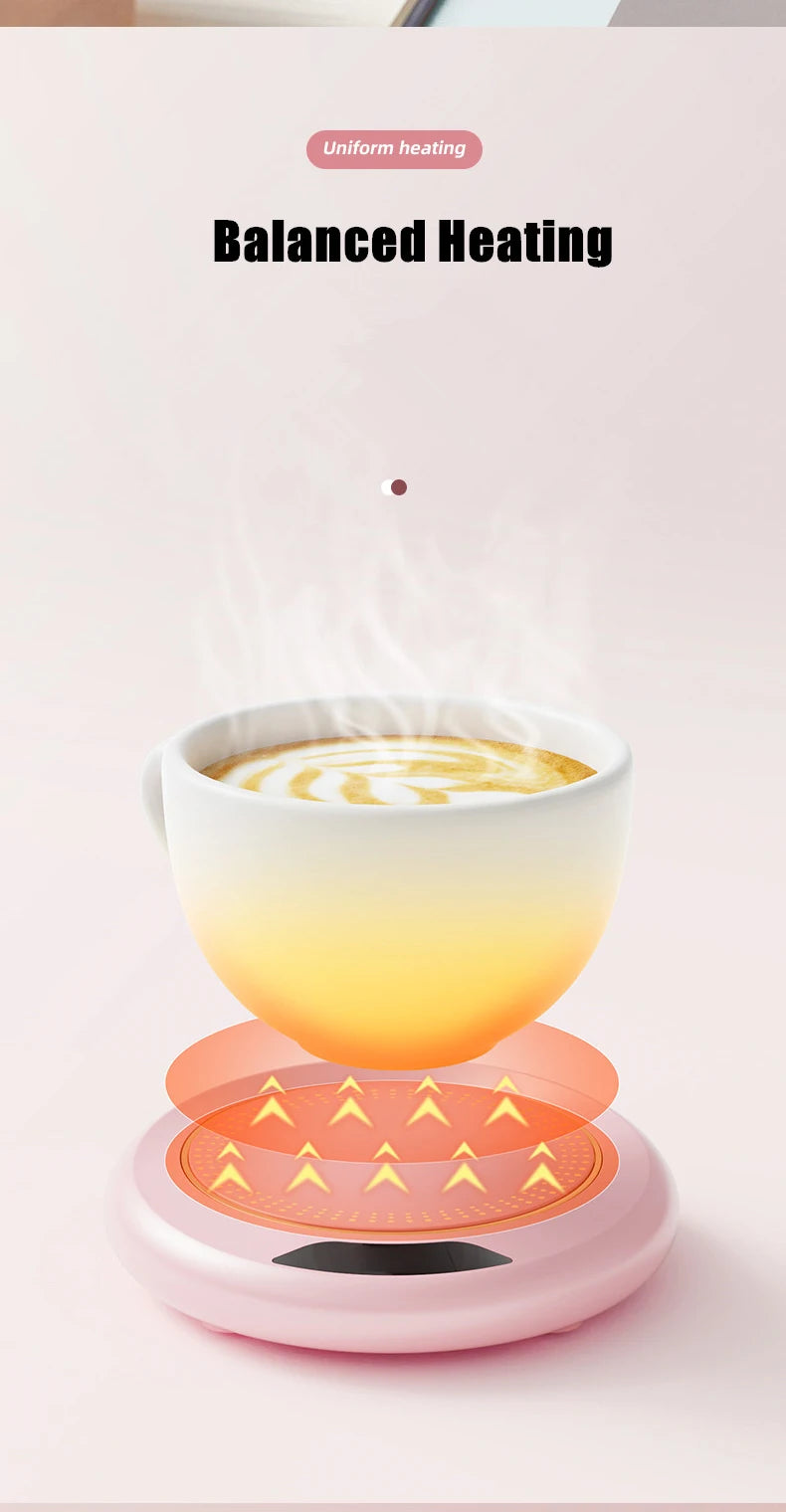 Calentador de tazas USB - Mantiene las bebidas a 55 °C - 3 configuraciones de temperatura