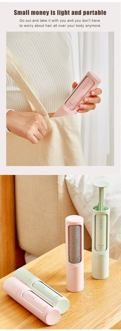 2-in-1 Pet Hair Remover Lint Roller - Reusable &amp; Self-Cleaning for Clothes &amp; Furniture