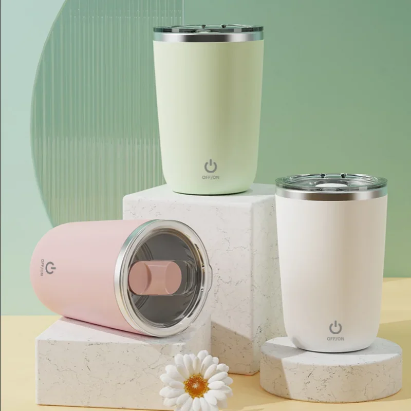 Elektrischer Selbstrührender Kaffeebecher 350ml – Automatisch, wiederaufladbar & magnetisch