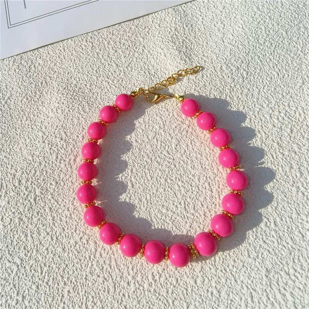 Buntes Perlen-Halsband für Hunde & Katzen – Handgefertigt, verstellbar & edles Design