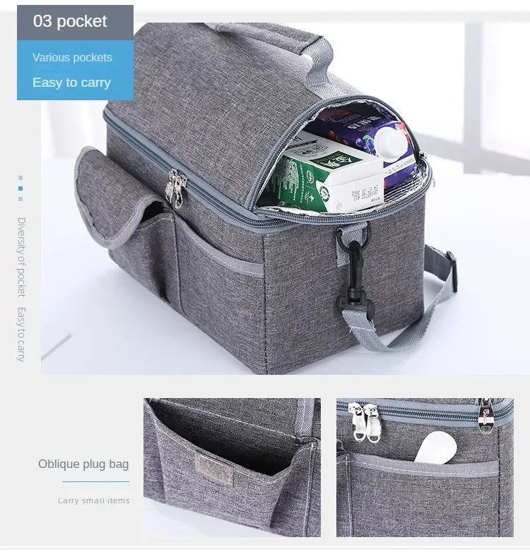Isolierte Lunchtasche 8L – Kühltasche für Arbeit, Schule & Picknick