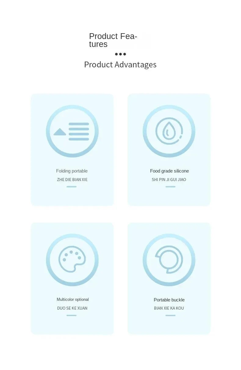 Faltbare Wasserflasche Silikon - BPA-frei & Tragbar für Outdoor & Wandern