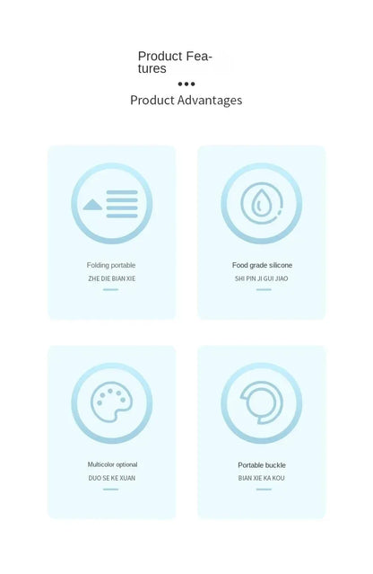 Faltbare Wasserflasche Silikon - BPA-frei & Tragbar für Outdoor & Wandern