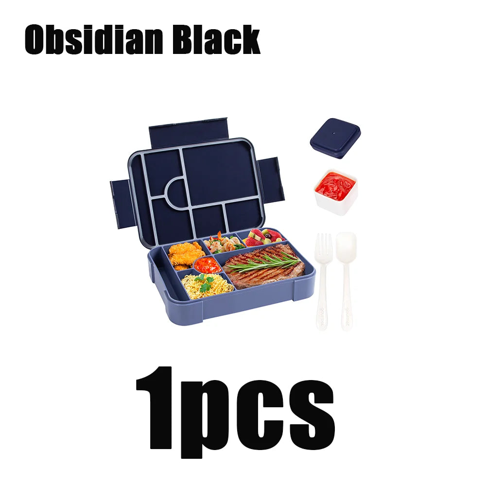 Bento Lunchbox 1330ml - Auslaufsicher mit Fächern für Büro & Schule