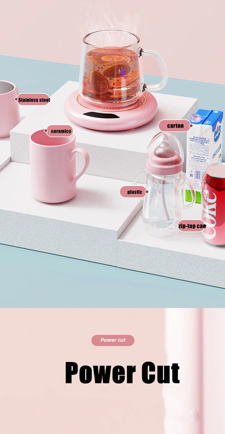 Calentador de tazas USB - Mantiene las bebidas a 55 °C - 3 configuraciones de temperatura