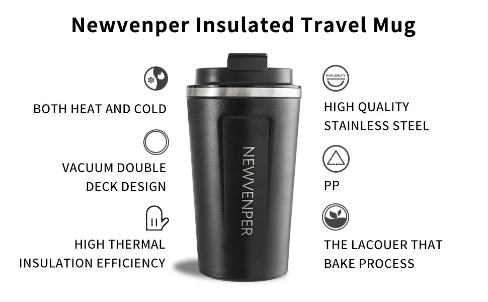 Edelstahl Thermobecher 510ml mit LED Temperaturanzeige – Auslaufsicher to go