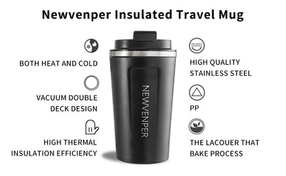 Edelstahl Thermobecher 510ml mit LED Temperaturanzeige – Auslaufsicher to go