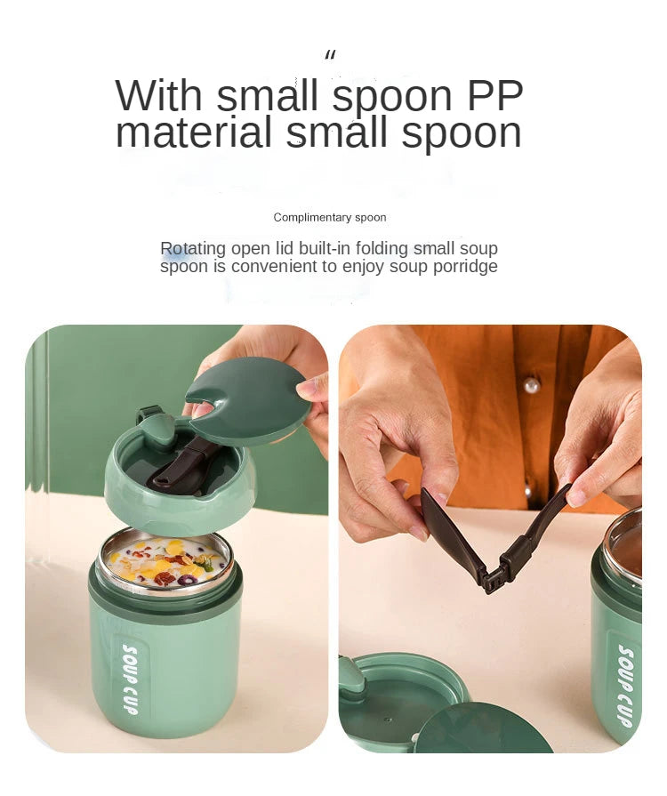 Thermische Edelstahl Lunchbox - Doppelwandig isoliert für Büro & Schule