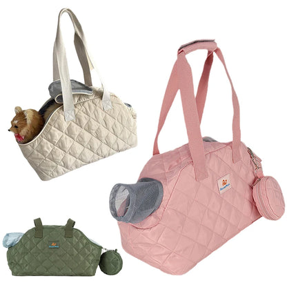 Haustier-Schultertasche Klein - Atmungsaktiv für Hunde & Katzen bis 4kg