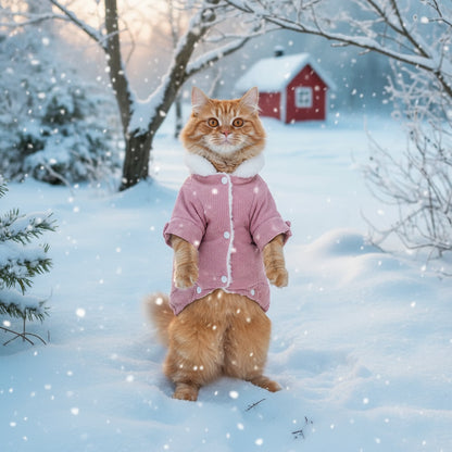 Warme Winterjacke für Katzen & kleine Hunde – weiche Fleeceweste für kalte Tage