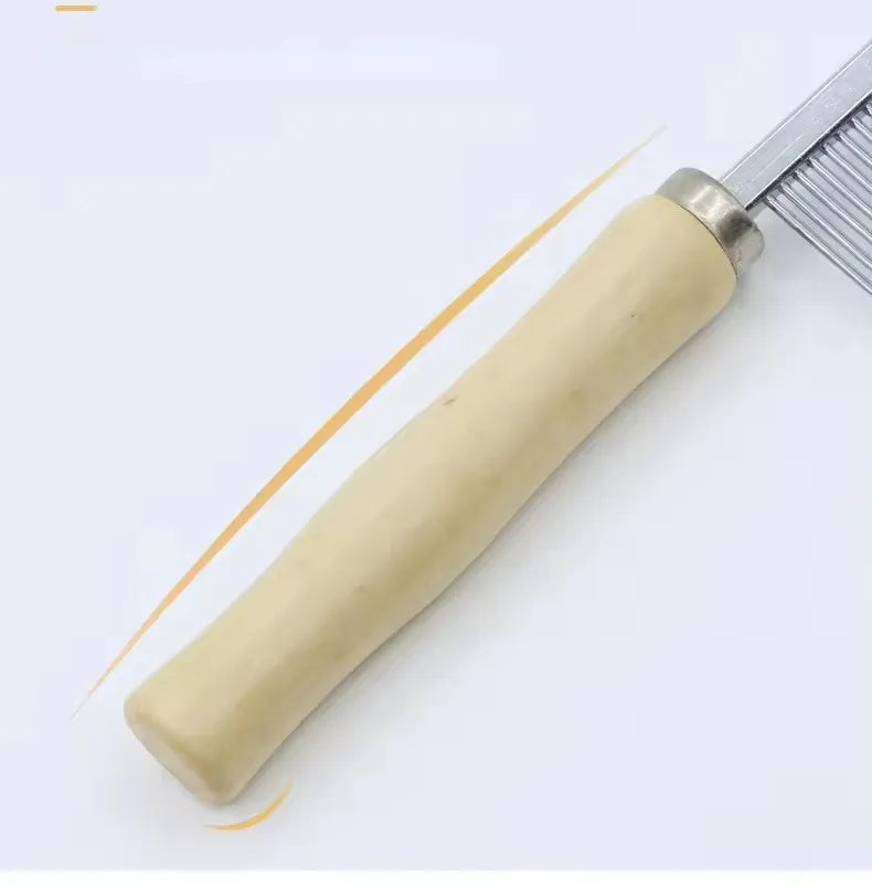 Edelstahl Hundekamm & Katzenkamm mit Holzgriff – Professionelle Fellpflege-Bürste