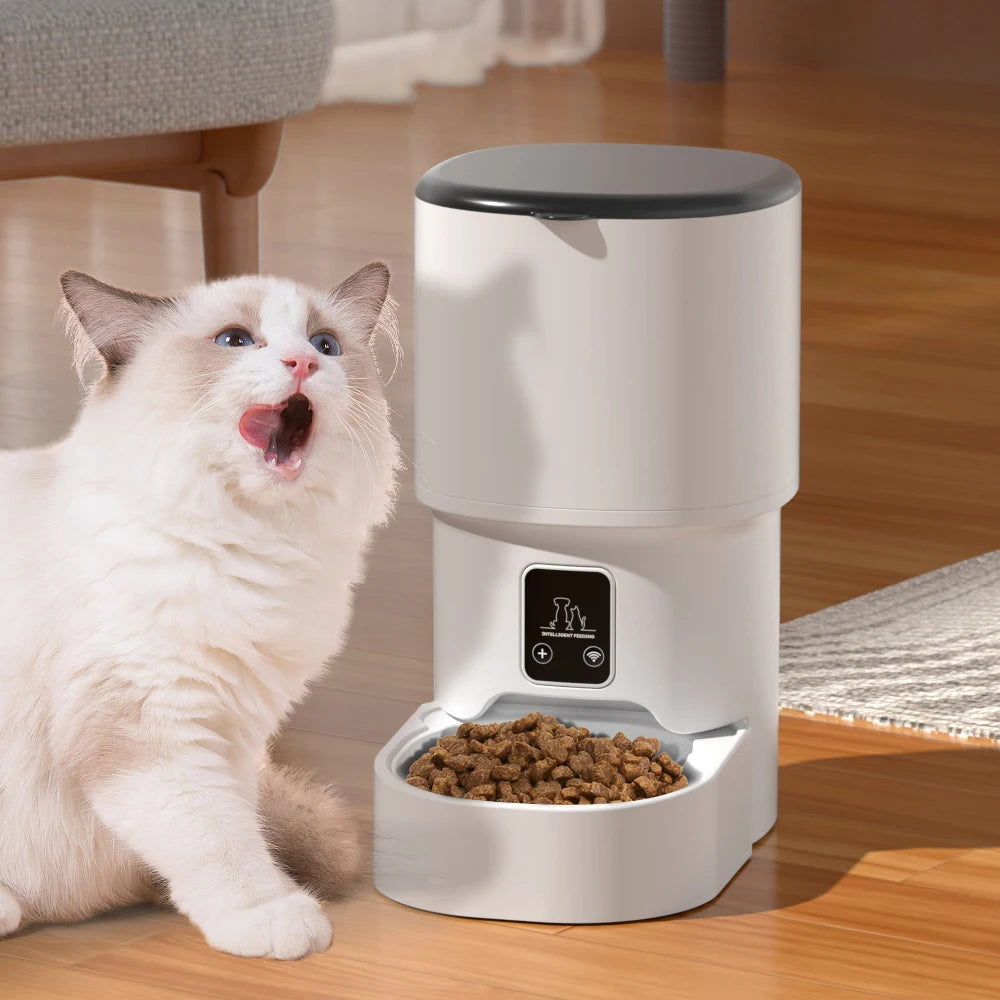 Automatischer Futterautomat 4L mit WIFI & Kamera - App-Steuerung für Katzen & Hunde