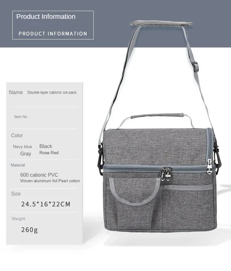 Isolierte Lunchtasche 8L – Kühltasche für Arbeit, Schule & Picknick