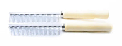 Edelstahl Hundekamm & Katzenkamm mit Holzgriff – Professionelle Fellpflege-Bürste