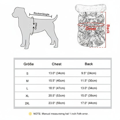 Warmer Wintermantel für kleine Hunde – winddicht, weich & mit Fellkragen
