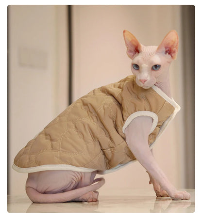 Warme Winterweste für Katzen und kleine Hunde – wasserabweisend, weich gefüttert, ideal für kalte Tage