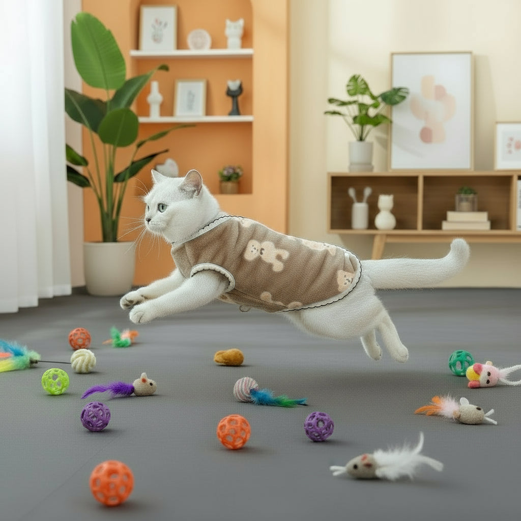 Warme Winterjacke für Katzen & kleine Hunde – weiche Fleeceweste für kalte Tage