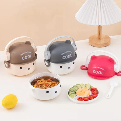 Edelstahl Lunchbox 304 - Auslaufsicher & Mikrowellengeeignet für Schule