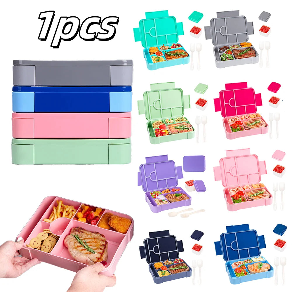 Bento Lunchbox 1330ml - Auslaufsicher mit Fächern für Büro & Schule