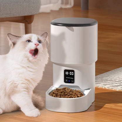 Automatischer Futterautomat 4L mit WIFI & Kamera - App-Steuerung für Katzen & Hunde