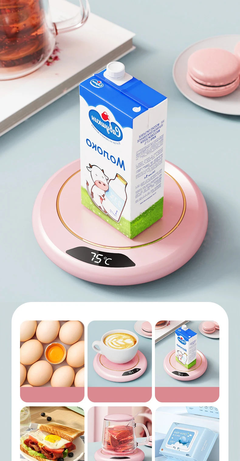 Calentador de tazas USB - Mantiene las bebidas a 55 °C - 3 configuraciones de temperatura